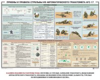 Плакат "Приемы и правила стрельбы из автоматического гранатомета АГС-17" - fgospostavki.ru - Щёлково