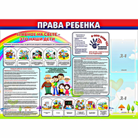Стенд "Права ребенка" с 2 карманами - fgospostavki.ru - Щёлково