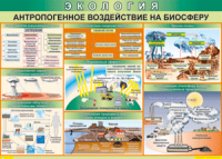 Таблица "Антропогенное воздействие на биосферу" (100х140 сантиметров, винил) - fgospostavki.ru - Щёлково