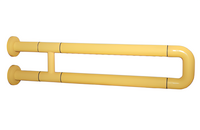 Поручень неоткидной двухопорный с антибактериальным покрытием (желтый) - fgospostavki.ru - Щёлково