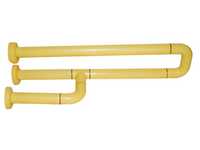 Поручень неоткидной трёхопорный с антибактериальным покрытием (желтый) - fgospostavki.ru - Щёлково