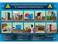 Интерактивный электрифицированный светодинамический стенд "Правила техники электробезопасности в компьютерном классе" - fgospostavki.ru - Щёлково