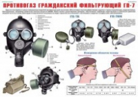 Комплект плакатов "Средства защиты органов дыхания. Противогазы, респираторы" - fgospostavki.ru - Щёлково