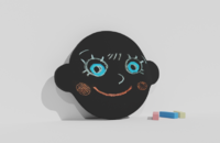 Фигурная грифельная меловая доска на тему эмоций - fgospostavki.ru - Щёлково