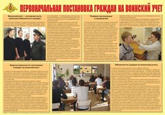 Плакат "Первоначальная постановка граждан на воинский учет" - fgospostavki.ru - Щёлково