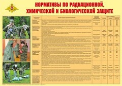 Плакат "Нормативы по радиационной, химической и биологической защите" - fgospostavki.ru - Щёлково