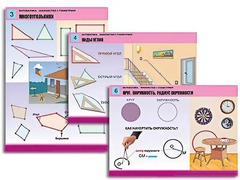 Комплект таблиц "Математика. Знакомство с геометрией" (6 таблиц, формат А1, ламинированные) - fgospostavki.ru - Щёлково