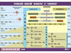 Таблица демонстрационная "Сравнение понятий изомер и гомолог" (винил 100x140) - fgospostavki.ru - Щёлково