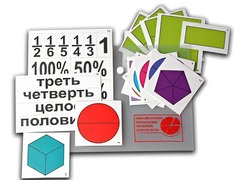 Набор для изучения простых дробей. Составление целого из частей (раздаточный) - fgospostavki.ru - Щёлково
