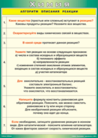 Таблица "Алгоритм описания реакции" (100х140 сантиметров, винил) - fgospostavki.ru - Щёлково