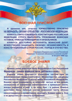 Таблица "Военная присяга. Боевое знамя" (100х140 сантиметров, винил) - fgospostavki.ru - Щёлково