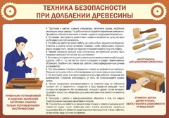 Стенд "Техника безопасности при долблении древесины" - fgospostavki.ru - Щёлково