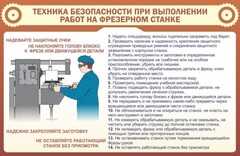 Стенд "Техника безопасности при выполнении работ на фрезерном станке" - fgospostavki.ru - Щёлково