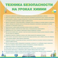 Стенд "Техника безопасности на уроках химии" - fgospostavki.ru - Щёлково