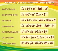 Стенд "Формулы сокращенного умножения" Вариант 3 - fgospostavki.ru - Щёлково