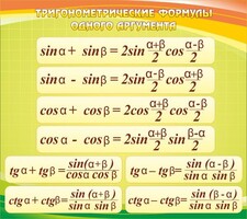 Стенд "Тригонометрические формулы" - fgospostavki.ru - Щёлково