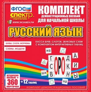 Динамические раздаточные пособия. Русский язык (комплект демонстрационных материалов). Касса букв, слогов, звуковых схем с набором интерактивных таблиц. - fgospostavki.ru - Щёлково