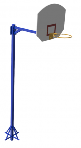 Стойка баскетбольная уличная с регулировкой положения щита - fgospostavki.ru - Щёлково