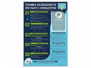 Стенд-уголок "Техника безопасности при работе на компьютере в общеобразовательных учреждениях" - fgospostavki.ru - Щёлково