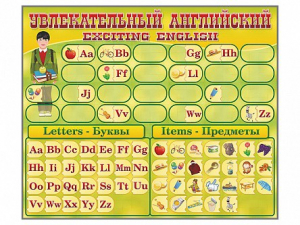Комплект оборудования "Английский алфавит" с комплектом тематических магнитов - fgospostavki.ru - Щёлково