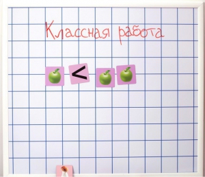 Магнитно-маркерная доска "Клетка" (86 см х 75 см) - fgospostavki.ru - Щёлково