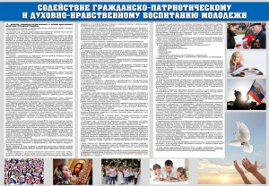Стенд "Содействие гражданско-патриотическому и духовно-нравственному воспитанию молодежи" - fgospostavki.ru - Щёлково