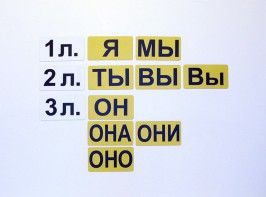 Набор магнитных карточек "Личные местоимения" (фон жёлтый) - fgospostavki.ru - Щёлково