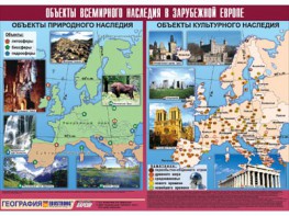 Таблица демонстрационная "Объекты всемирного наследия в Зарубежной Европе" (винил 100*140) - fgospostavki.ru - Щёлково