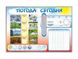 Стенд-уголок маркерный "Погода сегодня" - fgospostavki.ru - Щёлково
