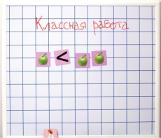 Магнитно-маркерная доска "Клетка" (86 см х 75 см) - fgospostavki.ru - Щёлково