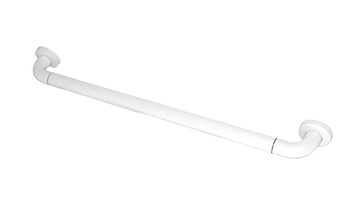 Поручень прямой с антибактериальным покрытием (белый) - fgospostavki.ru - Щёлково