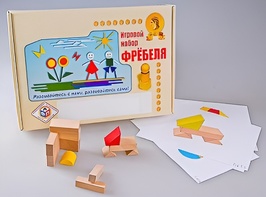 Игровой набор Фребеля "Конструктор деревянный без соединений-1" (Серия "Эксперимент") - fgospostavki.ru - Щёлково