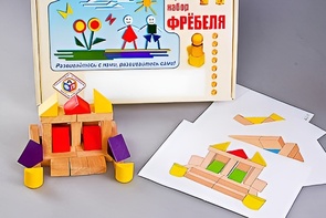 Игровой набор Фребеля "Конструктор деревянный без соединений-4" (Серия "Эксперимент") - fgospostavki.ru - Щёлково