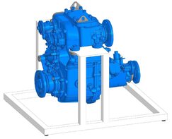 Учебное оборудование «Раздаточная коробка с коробкой отбора мощности в разрезе грузового автомобиля КамАЗ» - fgospostavki.ru - Щёлково