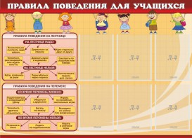 Стенд "Правила поведения для учащихся" - fgospostavki.ru - Щёлково