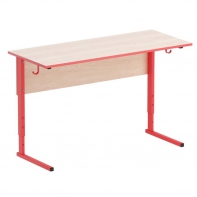 Стол ученический регулируемый (двухместный) на прямоугольной трубе - fgospostavki.ru - Щёлково